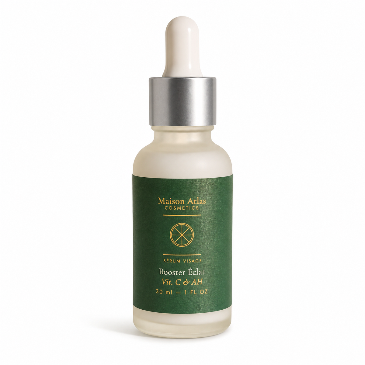 Sérum et crème du Trio Éclat Maison Atlas, présentés côte à côte