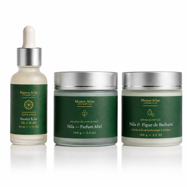 Trio Éclat - Masque, Sérum & Crème · Savon Oud offert